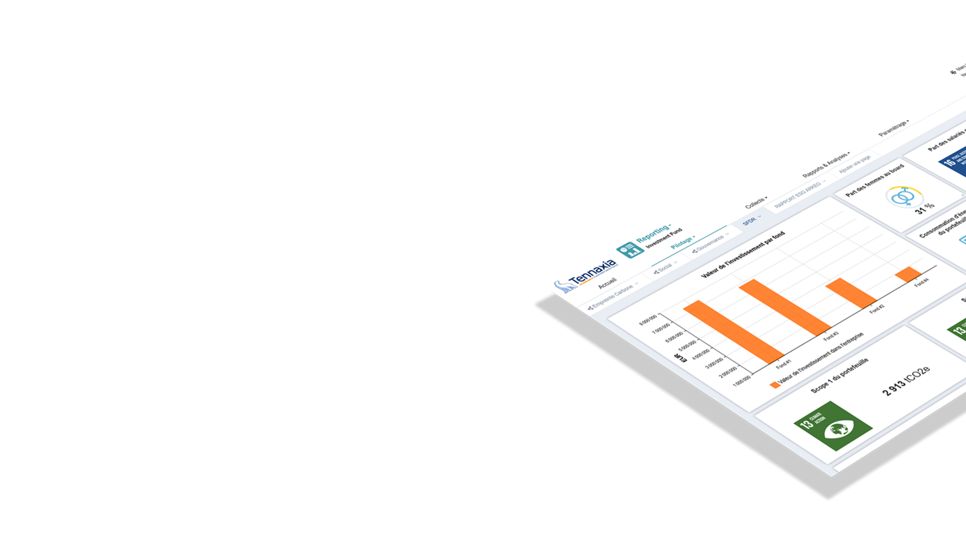 Tennaxia Sustainable Data : reporting ESG investisseurs